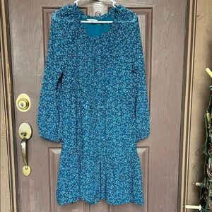 Studio Blue Floral Long Sleeve Dress